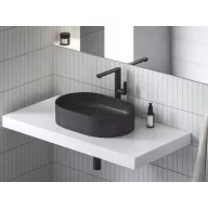   Chrome II álló mosdócsaptelep, 300 mm, leeresztő nélkül, fekete CR II 015.22BL