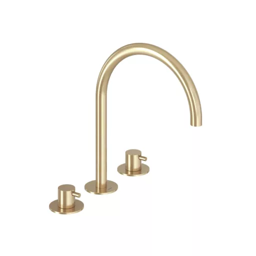 Espirit álló mosdócsaptelep, 3 furatos 270 mm leeresztő nélkül ES 018.60GLB, gold