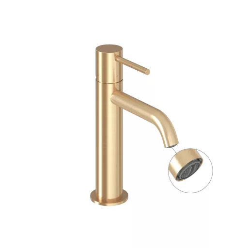 Espirit álló mosdócsaptelep BeCool 190 mm leeresztő nélkül ES 012.61GLB, gold