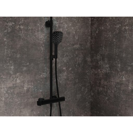 10° Free zuhanyoszlop nem termosztatikus, zuhanyszettel TD F 098.20BLM, matt fekete