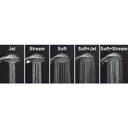 Multifunkciós zuhanyfej (5 funkciós) 952.00CR, króm