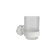 Kona KN 210.10WHM pohártartó üvegpohárral, matt fehér