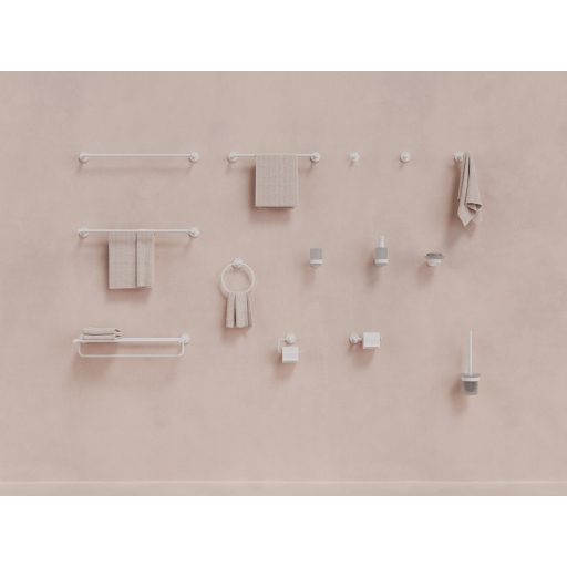 Kona KN 210.10WHM pohártartó üvegpohárral, matt fehér