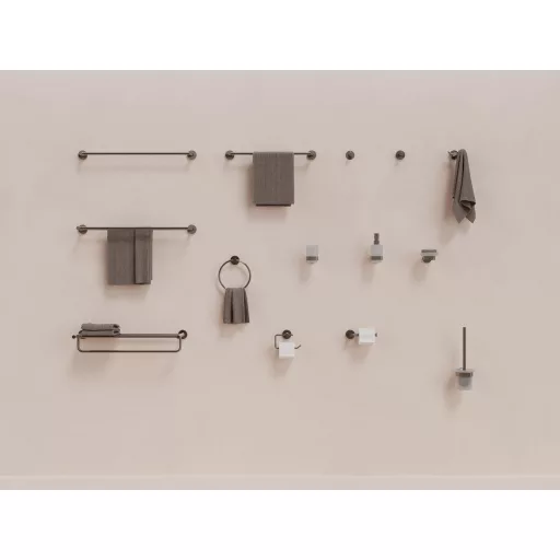 Kona KN 231.20GB szappanadagoló-tartó adagolóval, szálcsiszolt grafit