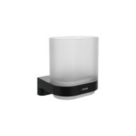   Chrome CR II 210.20BLM pohártartó üvegpohárral, matt fekete