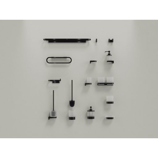 Chrome CR II 220.20BLM pohártartó üvegpoharakkal, matt fekete