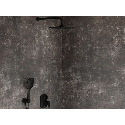 Esőztető zuhanyfej ABS, szögletes, 250mm 983.20BL, fekete