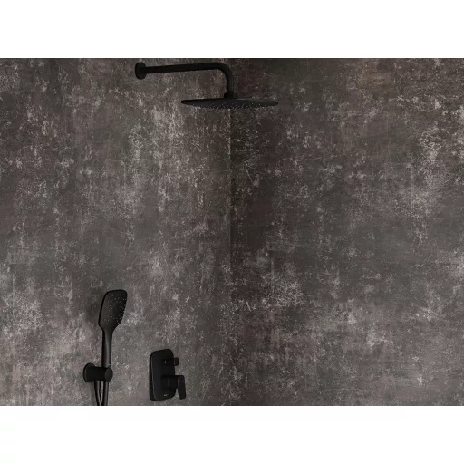 Esőztető zuhanyfej ABS, szögletes, 250mm 983.20BL, fekete