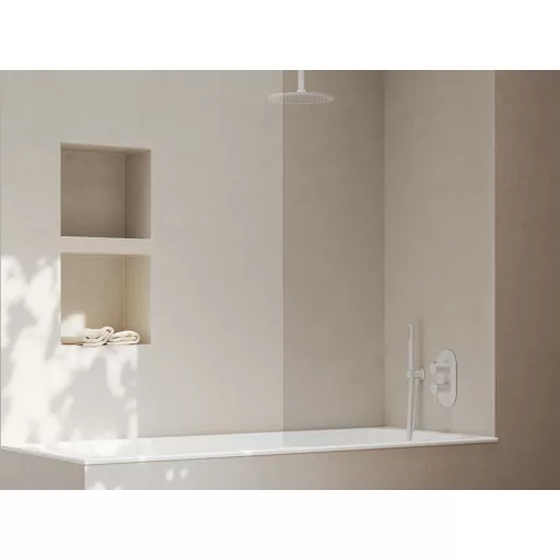 Fali kiállás integrált zuhanyrózsa tartóval 706.10WV, White Velvet