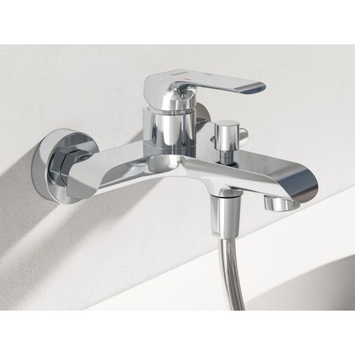 Flat fali kádcsaptelep szettel, króm FL 022.00CR+S