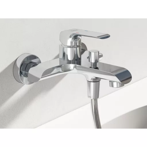 Flat fali kádcsaptelep szettel, króm FL 022.00CR+S