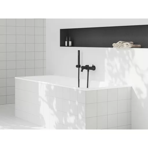 Espirit fali kádcsaptelep szettel, matt fekete  ES 022.20BLM+S