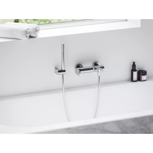 Eleganta fali kádcsaptelep szettel, króm EL 022.00CR+S