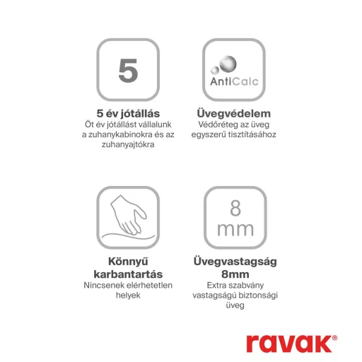 RODP2 110 zuhanyajtó krómhatású+transparent