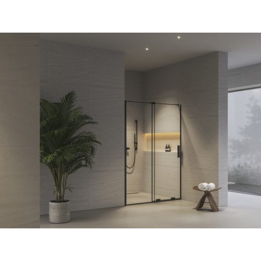 RODP2 120 zuhanyajtó fekete+transparent