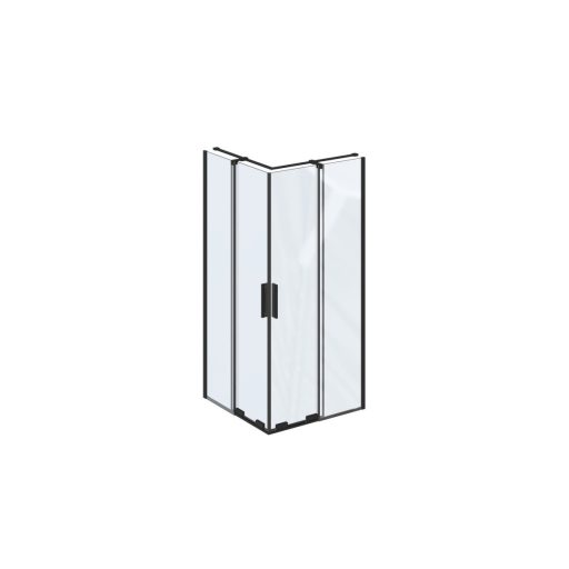 RORV2 80x80 zuhanykabin fekete+transparent