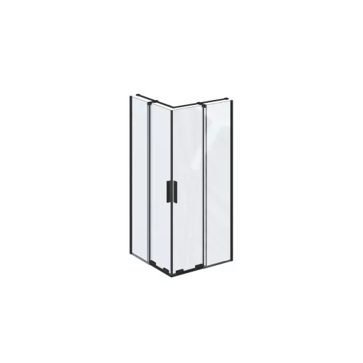RORV2 80x80 zuhanykabin fekete+transparent