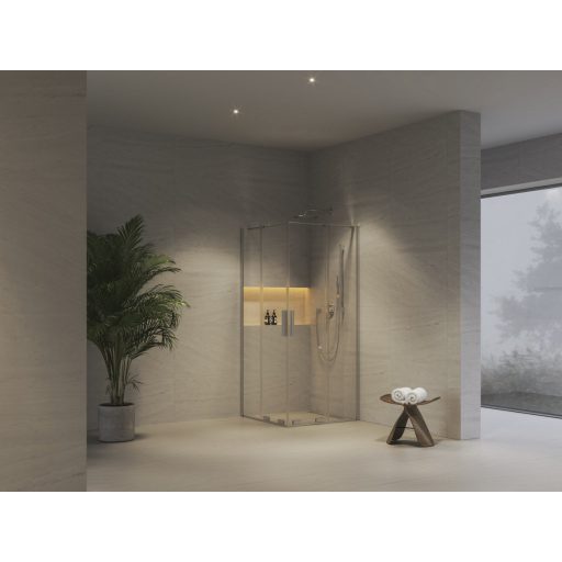 RORV2 90x90 zuhanykabin krómhatású+transparent