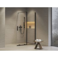 ROWI 110 zuhanykabin fekete+transparent