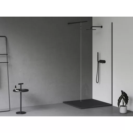 Slate Pro zuhanytálca 80x80 matt fekete