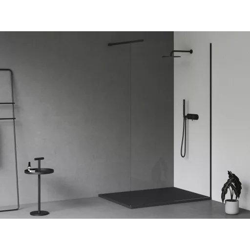 Slate Pro zuhanytálca 100x80 matt fekete