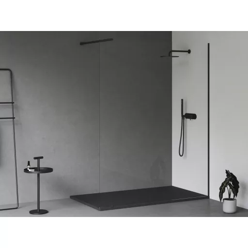 Slate Pro zuhanytálca 160x90 matt fekete