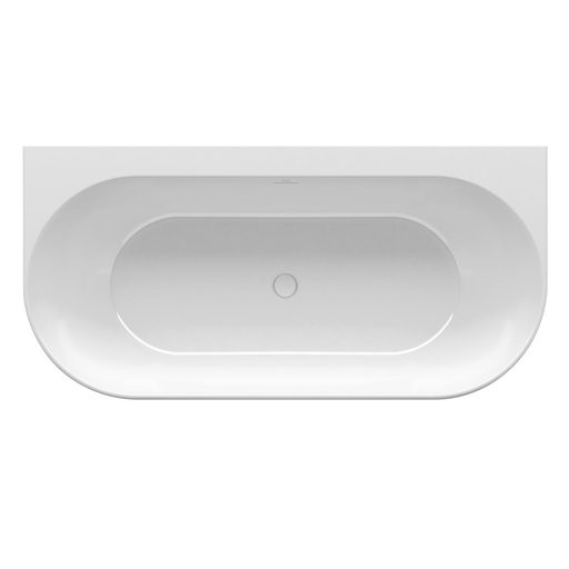 Freedom Wall 166x80 akrilkád, fehér, fehér/fekete/króm lefolyó