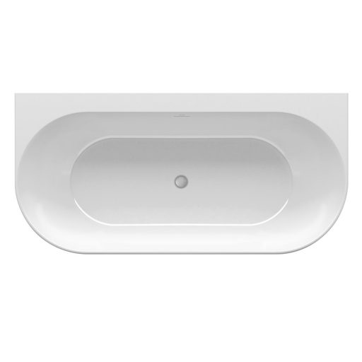 Freedom Wall 166x80 akrilkád, fehér, fehér/fekete/króm lefolyó