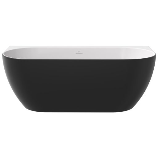 Freedom Wall 166x80 akrilkád, fekete/fehér, fekete/fehér/króm lefolyó