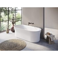   Ravak Akrilkád YPSILON 1800x800 fehér/FEKETE szabadonálló,fekete lefolyóval