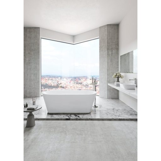 Ravak Akrilkád SOLO 1780x800 fehér/FEKETE szabadonálló, fekete lefolyóval