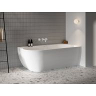   Freedom Corner 170x80 akrilkád, jobb, fehér, fehér/fekete/króm lefolyó