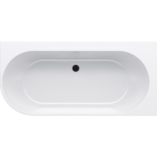 Freedom Corner 170x80 akrilkád, jobb, fehér, fehér/fekete/króm lefolyó