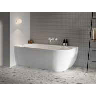   Freedom Corner 170x80 akrilkád, bal, fehér, fehér/fekete/króm lefolyó