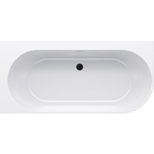 Freedom Corner 170x80 akrilkád, bal, fehér, fehér/fekete/króm lefolyó