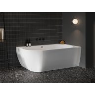   Ravak Freedom Corner 170x80 akrilkád, jobb, fehér, fekete túlfolyóval