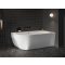 Ravak Freedom Corner 170x80 akrilkád, jobb, fehér, fekete túlfolyóval