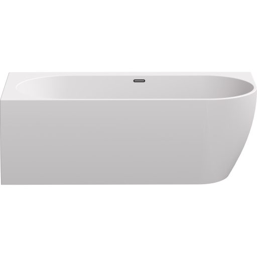 Ravak Freedom Corner 170x80 akrilkád, bal, fehér, fekete túlfolyóval