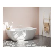   Ravak Freedom Wall 166x80 akrilkád, fehér, fehér túlfolyóval