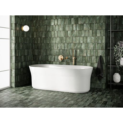 Ypsilon 180x80 akrilkád, fehér szabadonálló, túlfolyó és lefolyó: fehér