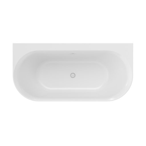 Ypsilon Wall 178x86, akrilkád, Grey Green/fehér, szabadonálló, fehér/fekete/króm lefolyó