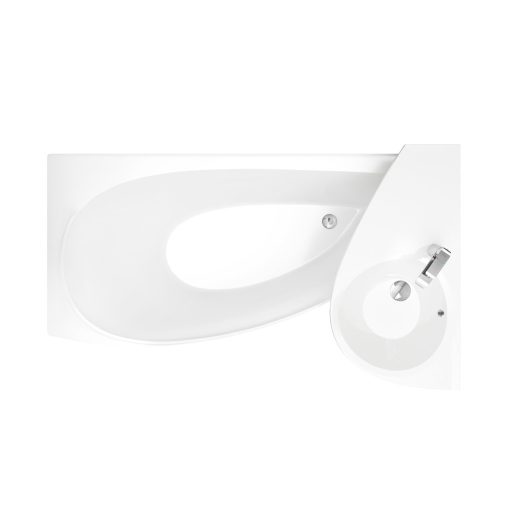 Avocado mosdó bal fehér, furattal