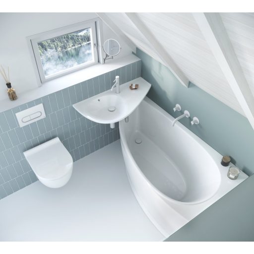 Avocado mosdó jobb fehér, furattal