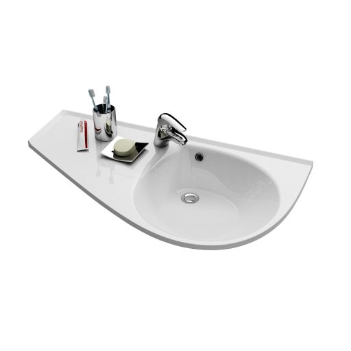 Avocado Comfort mosdó bal fehér, furattal