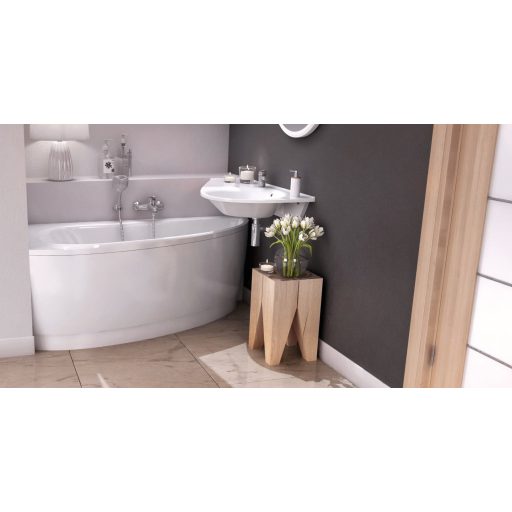 Avocado Comfort mosdó bal fehér, furattal