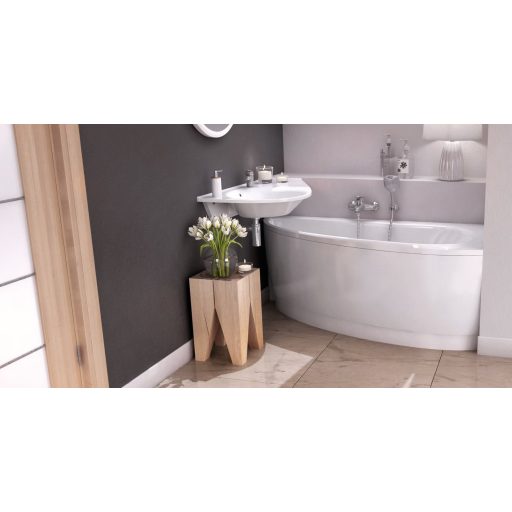 Avocado Comfort mosdó jobb fehér, furattal