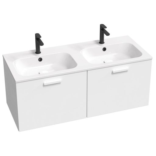 Chrome Slim 120 duplamosdó fehér, furattal