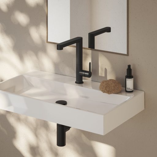 Natural 80 mosdó fehér, nyílással