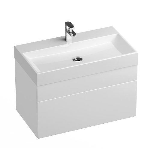 Natural 80 mosdó fehér, nyílással