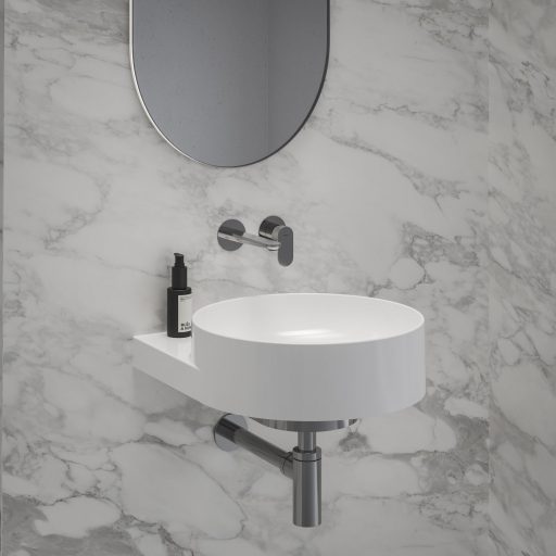 Yard 40 kerámiamosdó, fehér, túlfolyó furat nélkül